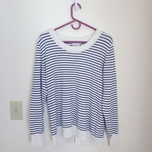 Eight18 black and white striped sweater